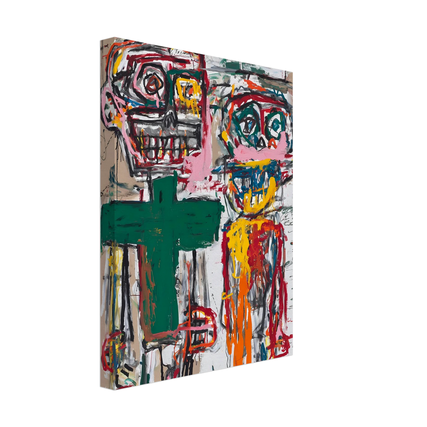 Deux Totems — tableau sur toile — vue 4 — art mural STNCL