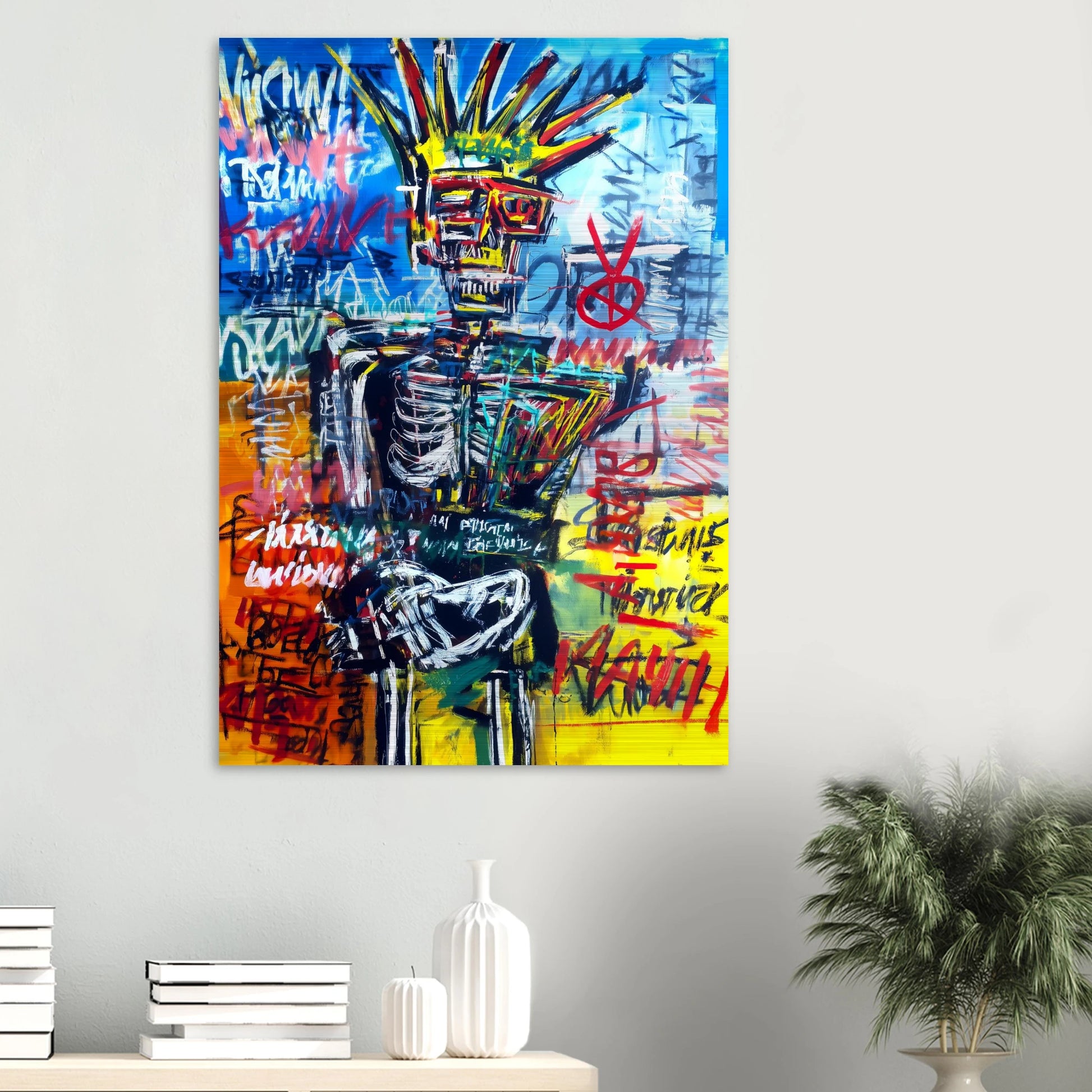 Roi Squelette — tableau aluminium — vue 6 — art mural STNCL