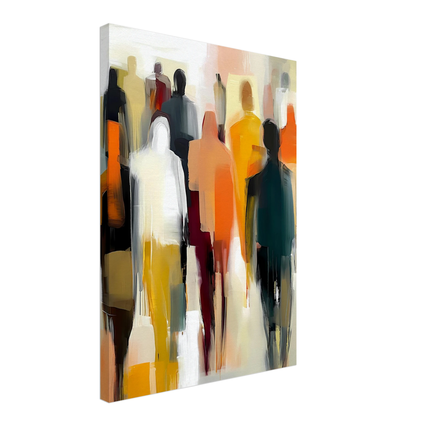 Foule Silencieuse — tableau sur toile — vue 3 — art mural STNCL