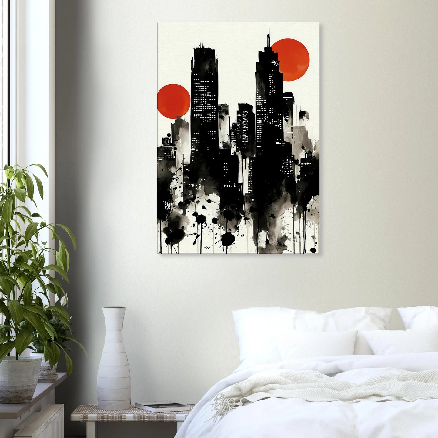 Ville d'Encre — tableau sur toile — vue 7 — art mural STNCL
