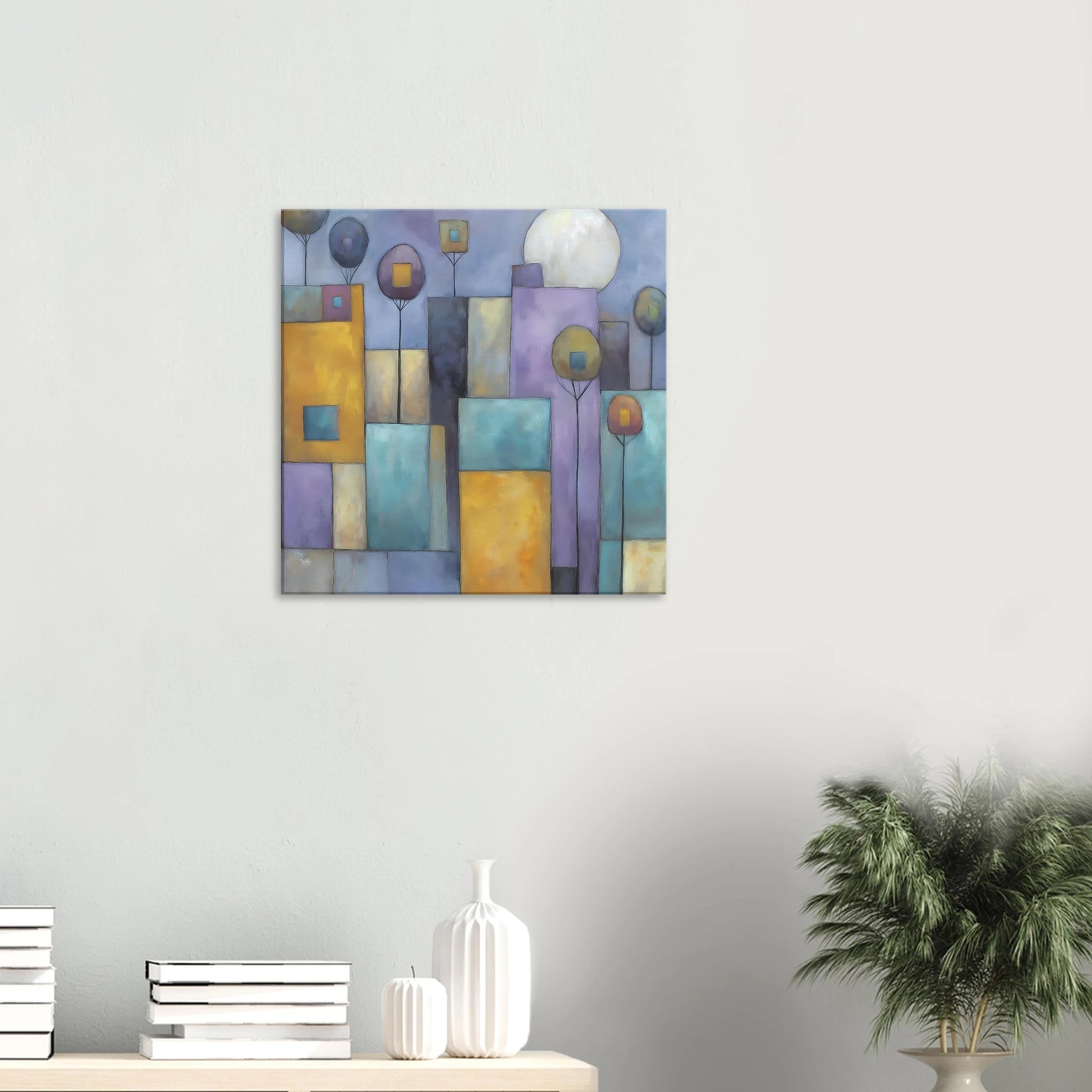 Ville sous la Lune — tableau sur toile — vue 5 — art mural STNCL