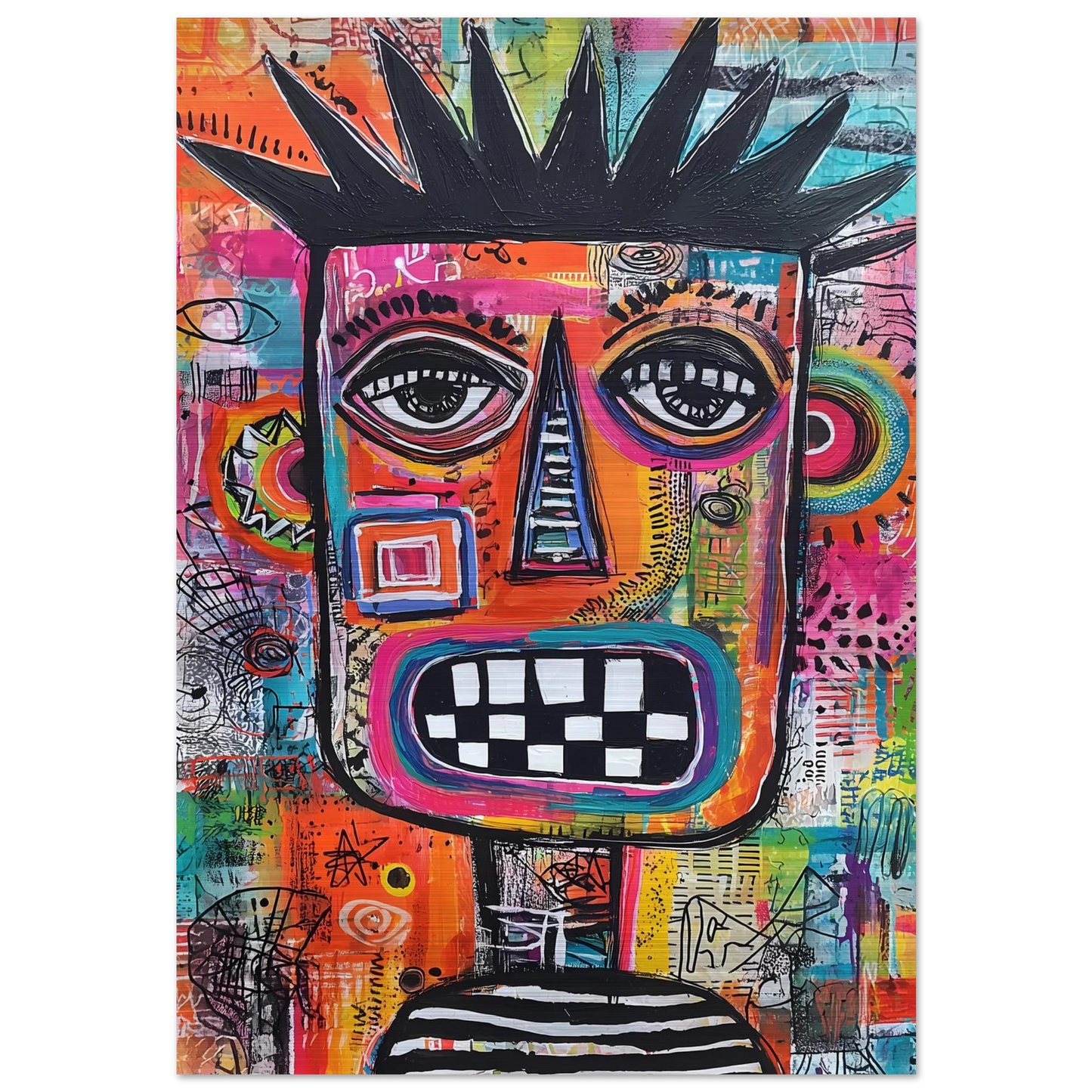 Masque Brut — tableau aluminium — art mural STNCL