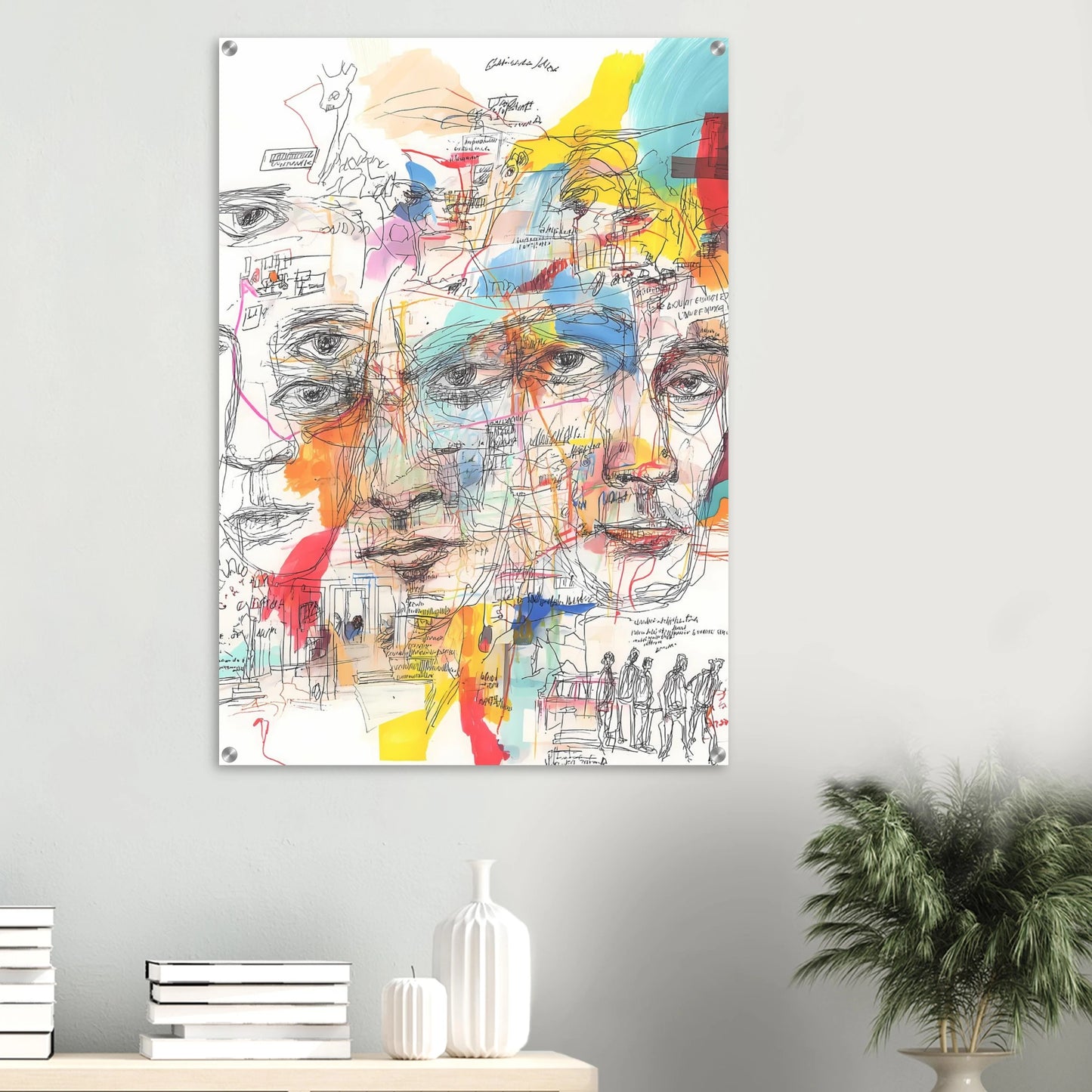 Carnet de Visages — tableau plexiglas — vue 6 — art mural STNCL