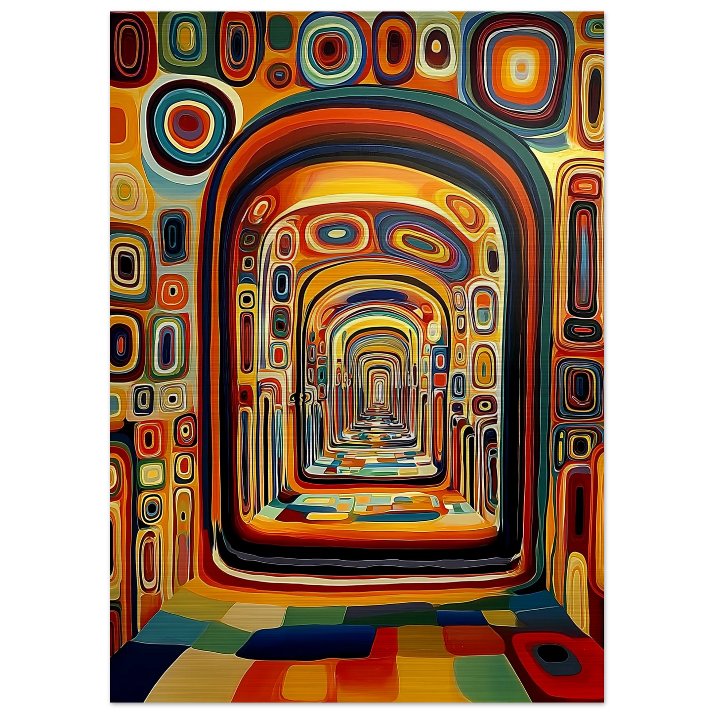 Enfilade Sans Fin — tableau aluminium — vue 4 — art mural STNCL
