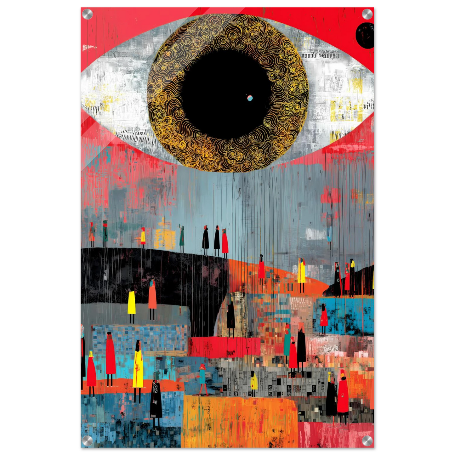L'Oeil et la Foule — tableau plexiglas — vue 5 — art mural STNCL