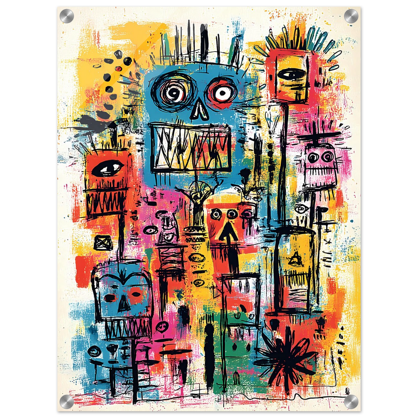 Totem des Esprits — tableau plexiglas — vue 4 — art mural STNCL