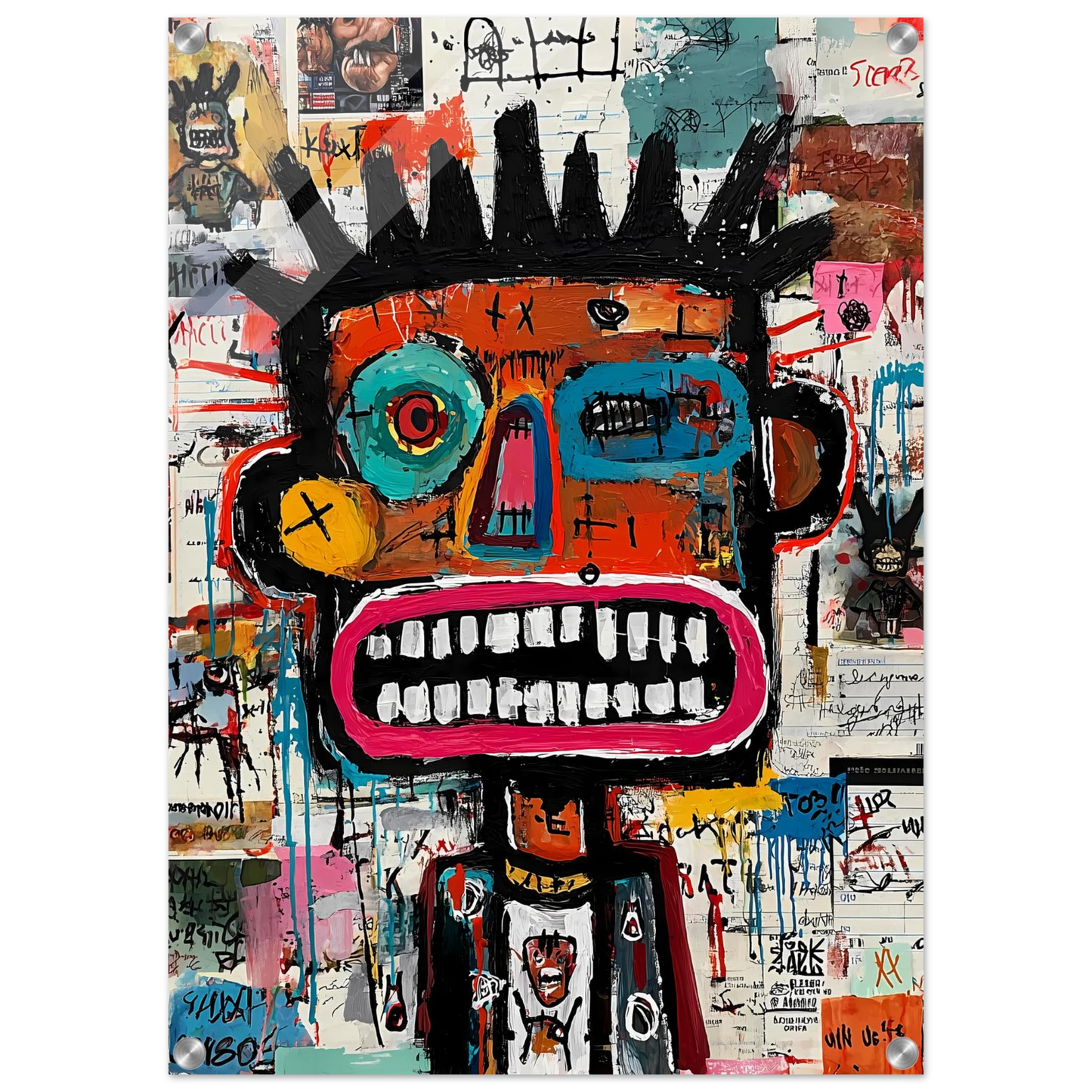 Roi de Papier — tableau plexiglas — vue 2 — art mural STNCL