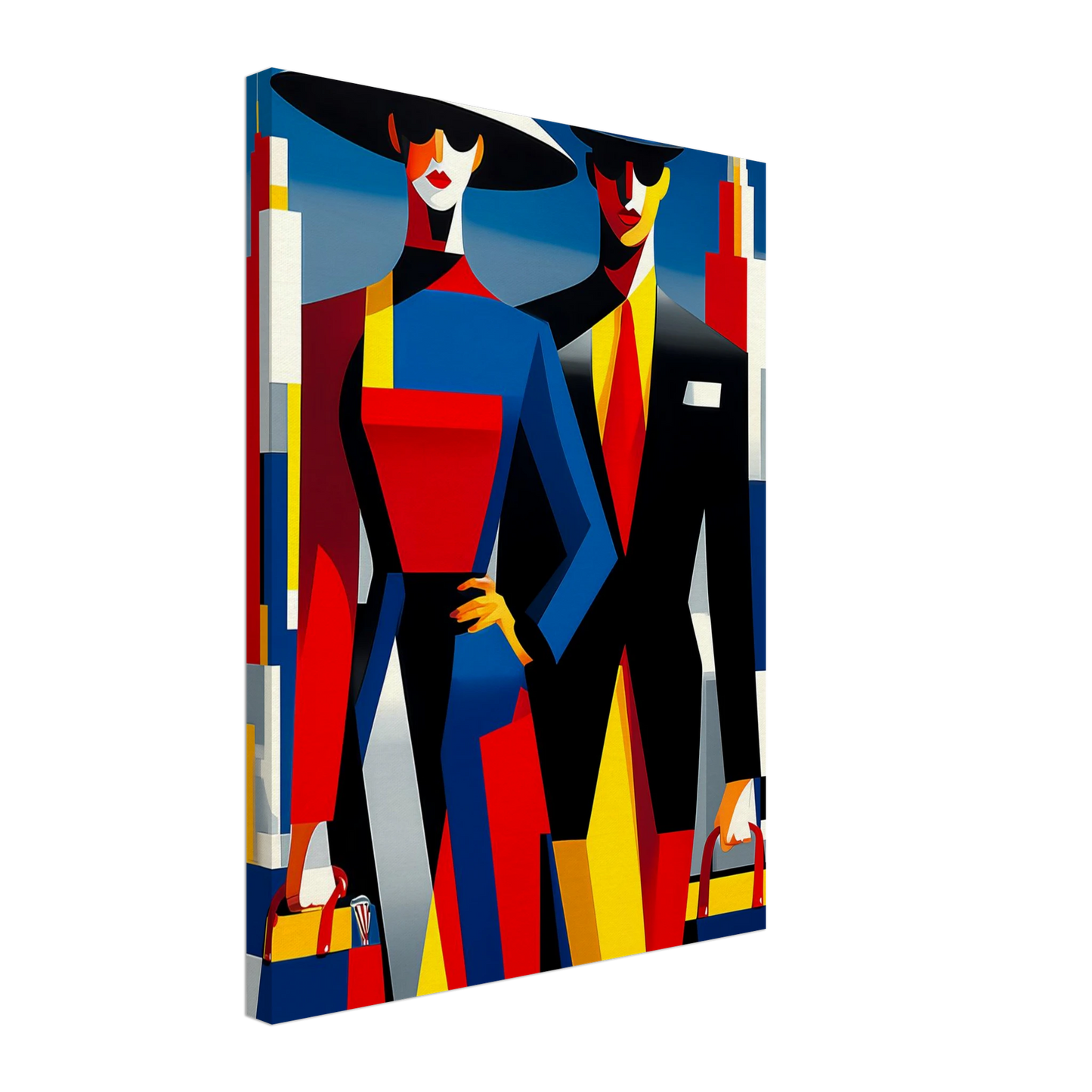 Le Couple en Ville — tableau sur toile — vue 5 — art mural STNCL