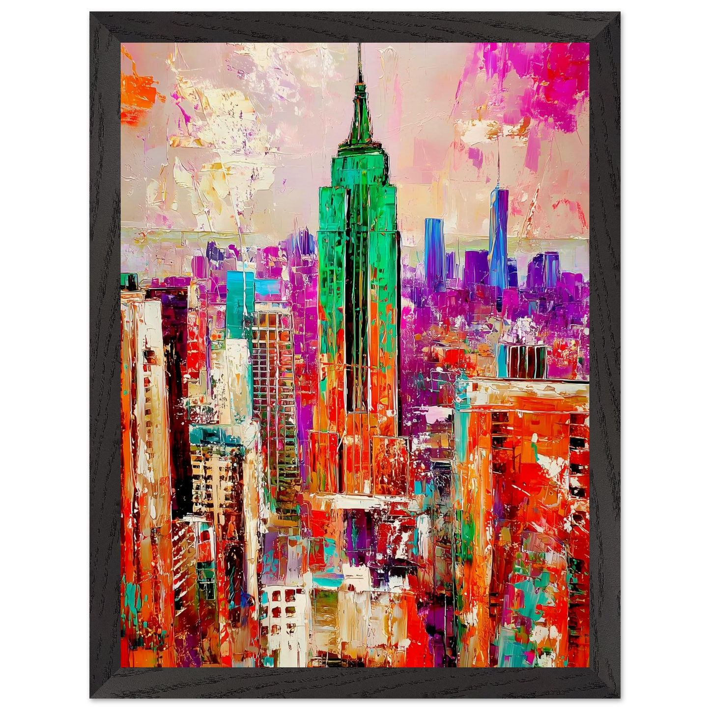 New York en Couleurs — tableau encadre bois — vue 4 — art mural STNCL