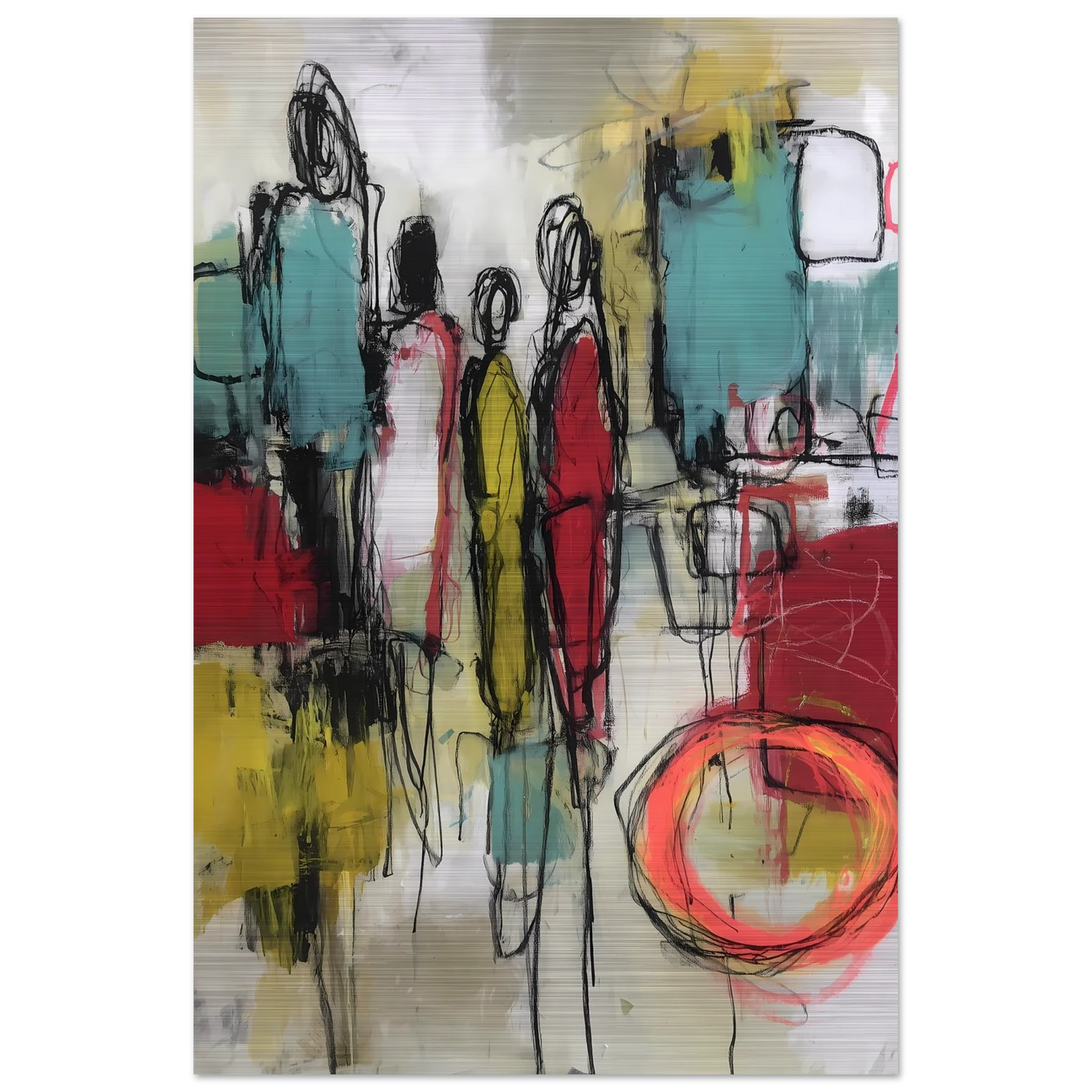 Sédiments d'un Été Brûlé — tableau aluminium — vue 3 — art mural STNCL