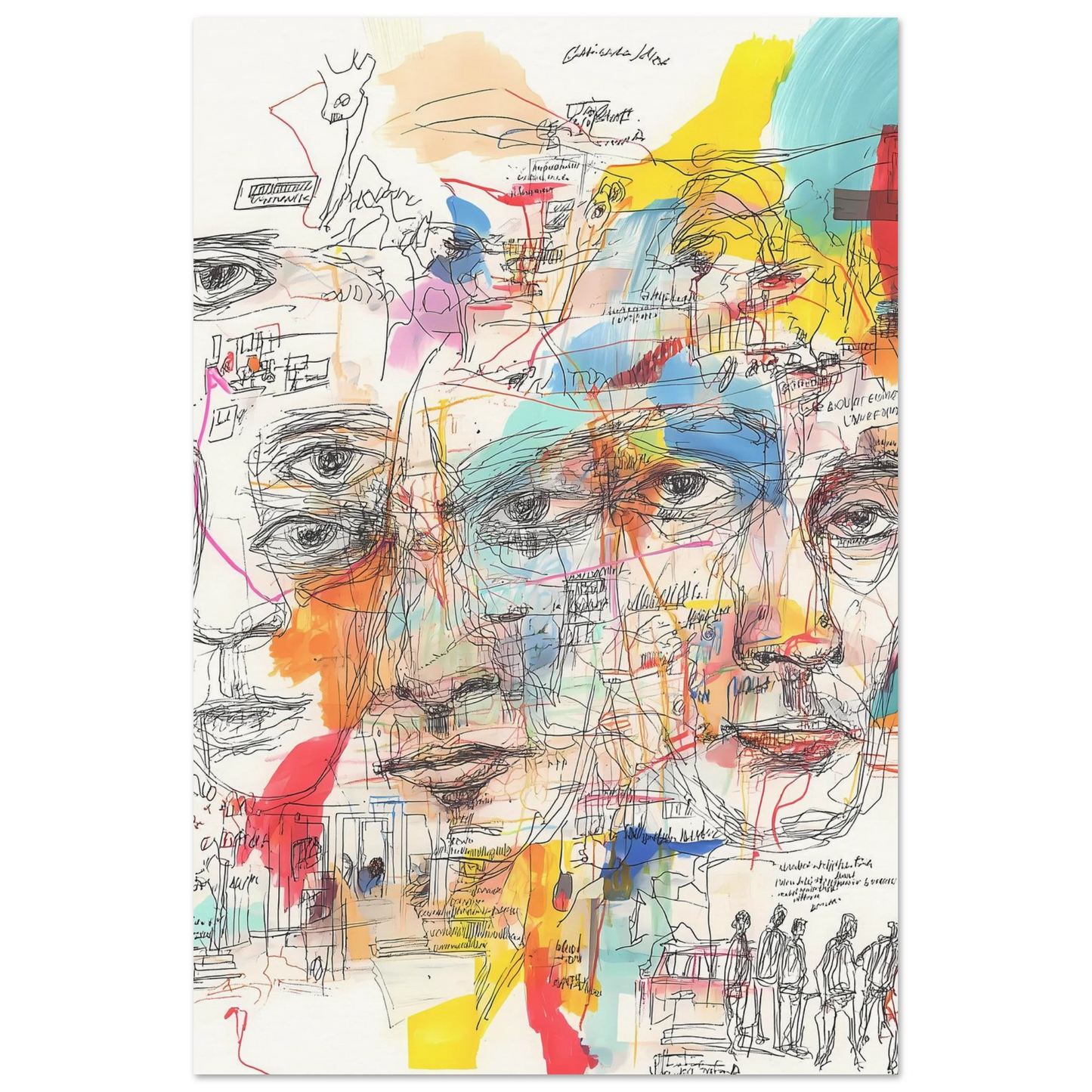 Carnet de Visages — affiche d'art — vue 4 — art mural STNCL