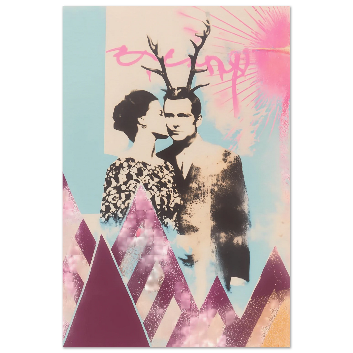 Le Couple aux Bois — affiche d'art — vue 4 — art mural STNCL