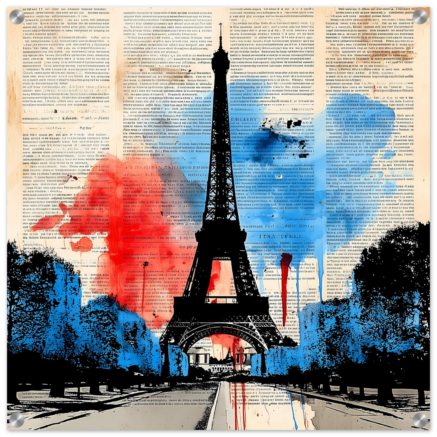 Paris Tricolore — tableau plexiglas — art mural STNCL