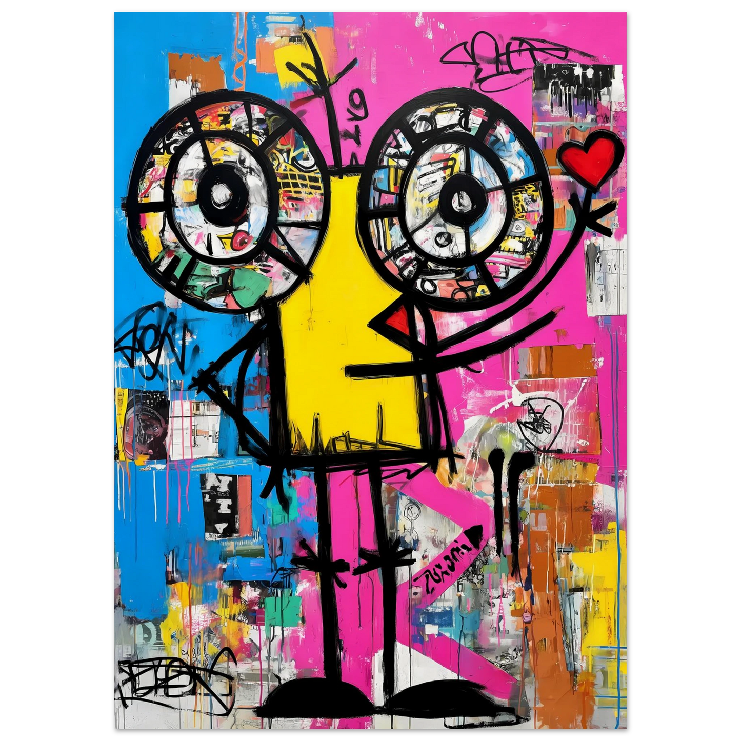 Petit Monstre au Cœur — affiche d'art — vue 5 — art mural STNCL