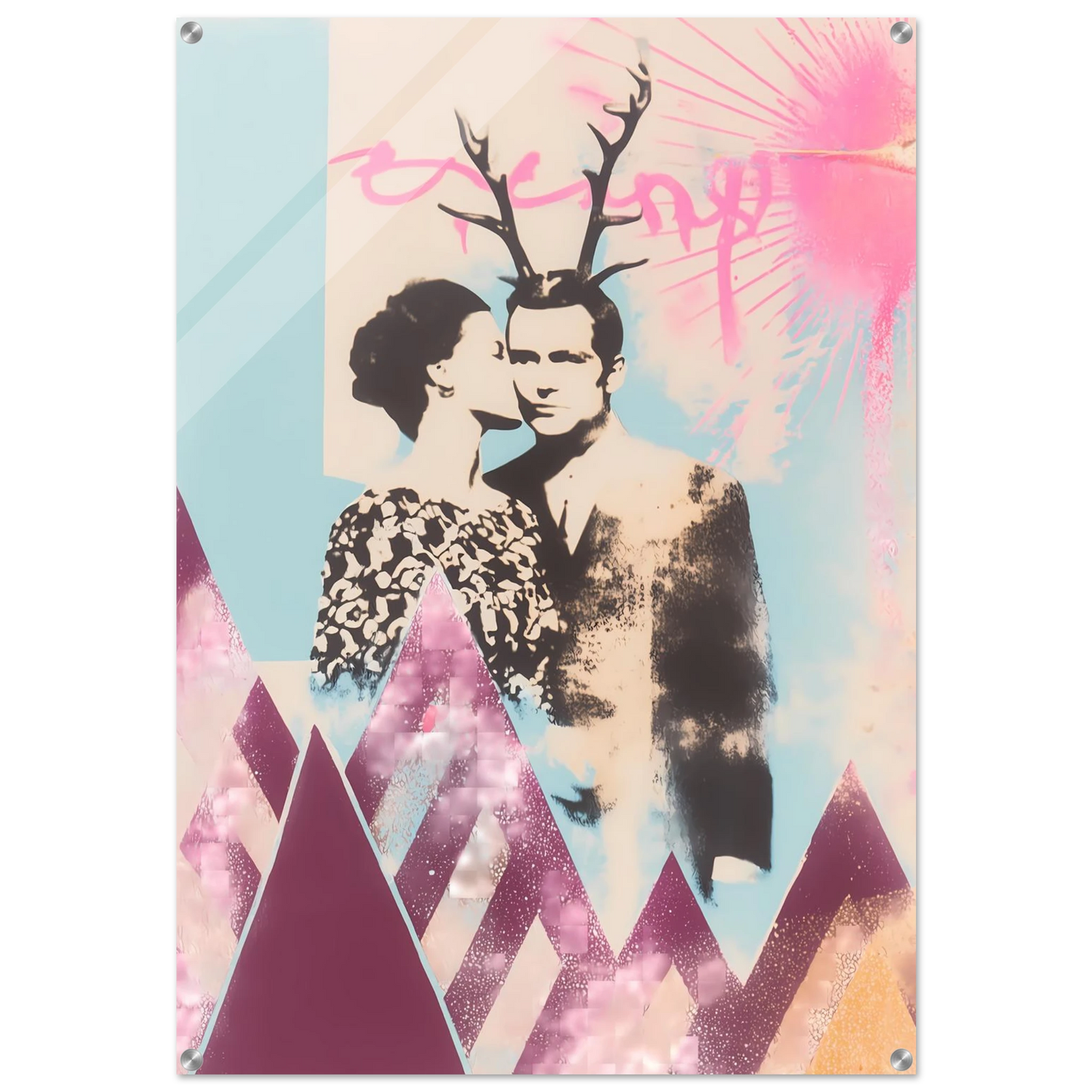 Le Couple aux Bois — tableau plexiglas — art mural STNCL