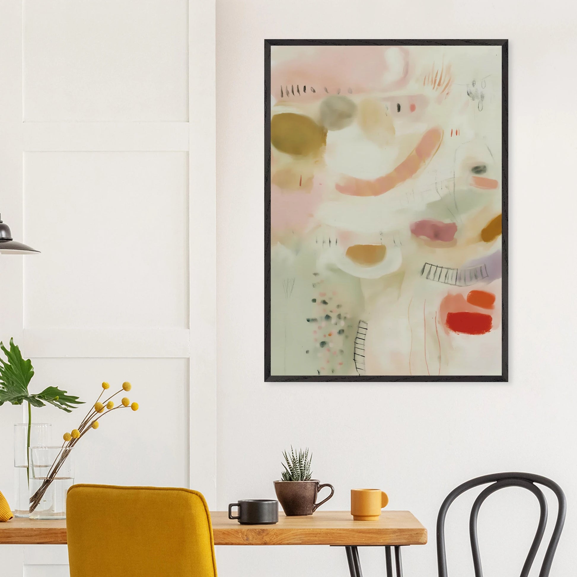 Murmures Pastel — tableau encadré bois — vue 18 — art mural STNCL
