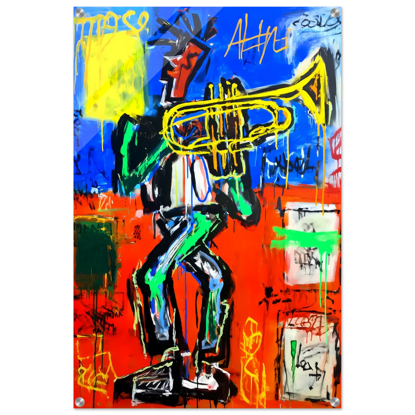 Le Trompettiste — tableau plexiglas — vue 5 — art mural STNCL
