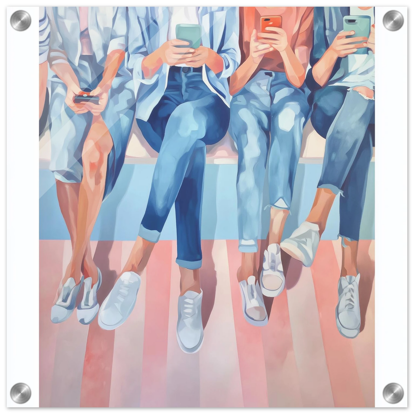 Génération Connectée — tableau plexiglas — vue 3 — art mural STNCL