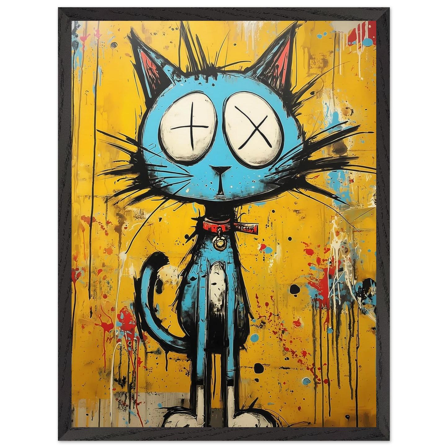 Matou des Murs — tableau encadré bois — vue 15 — art mural STNCL