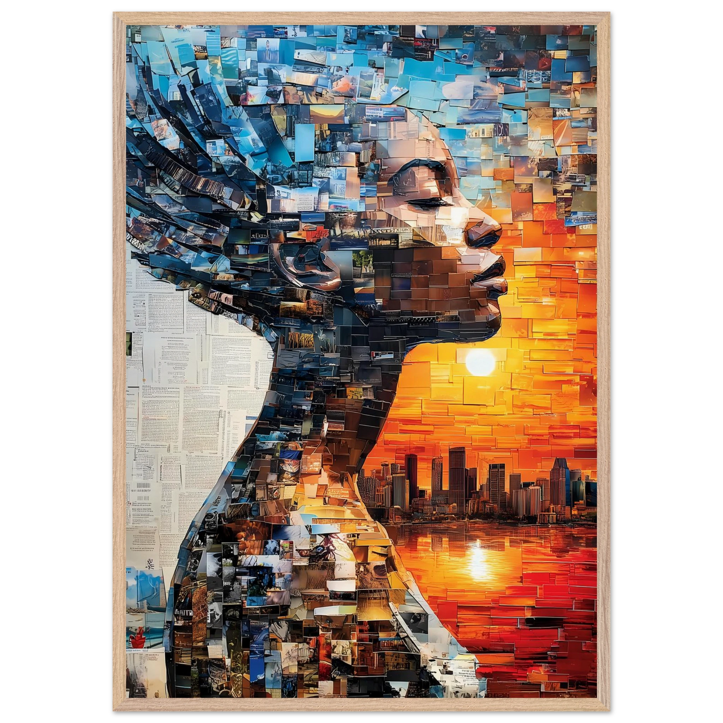 Horizon de Papier — tableau encadré bois — vue 6 — art mural STNCL