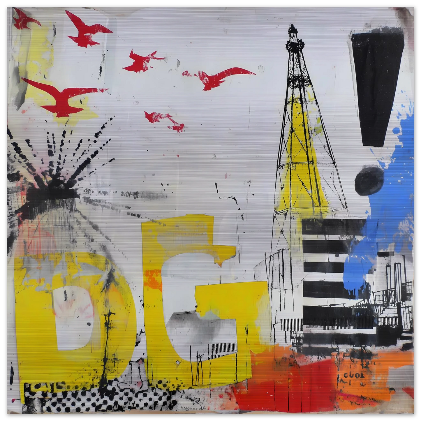 Le Grand Cri — tableau aluminium — vue 3 — art mural STNCL
