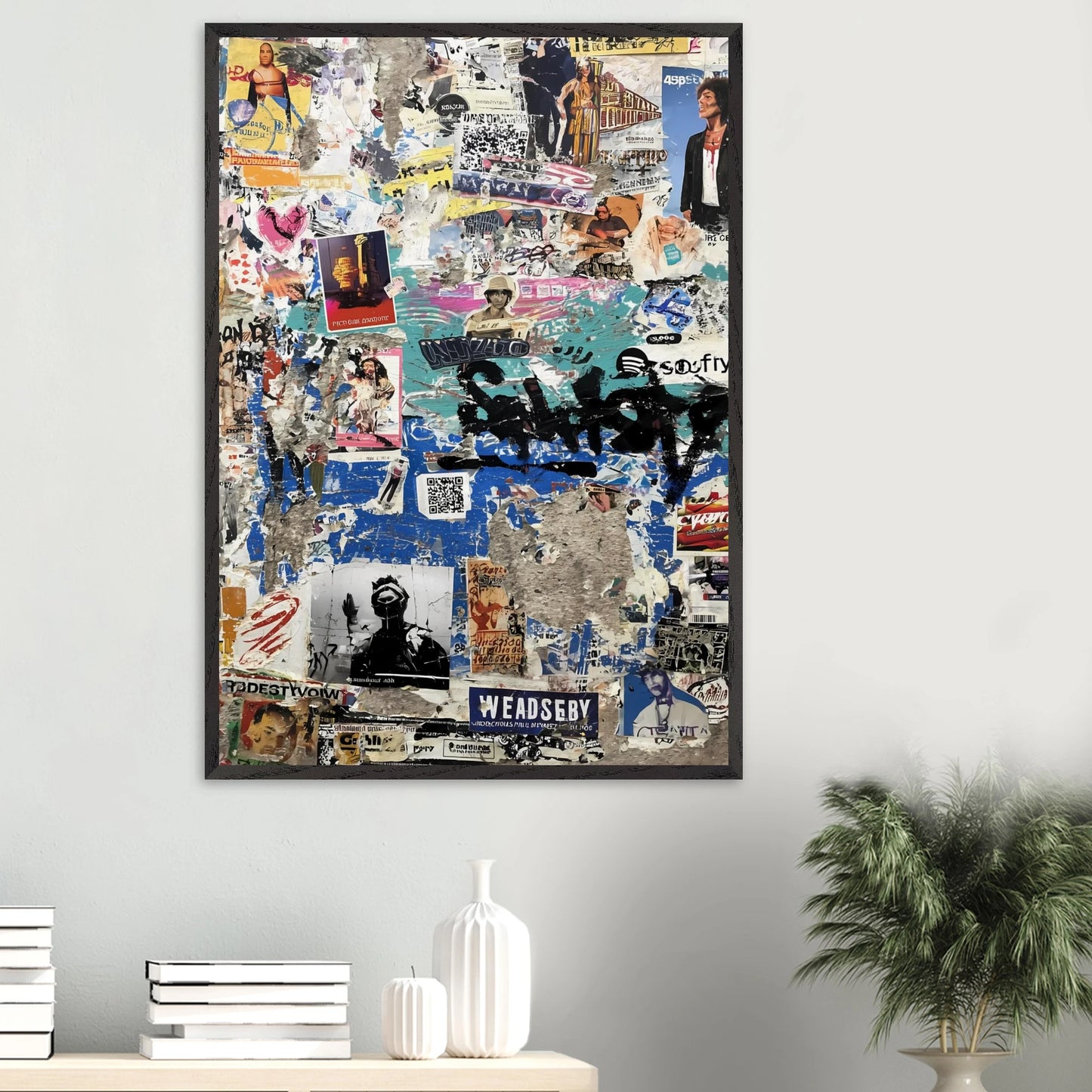 Le Mur Affiché — tableau encadré bois — vue 16 — art mural STNCL