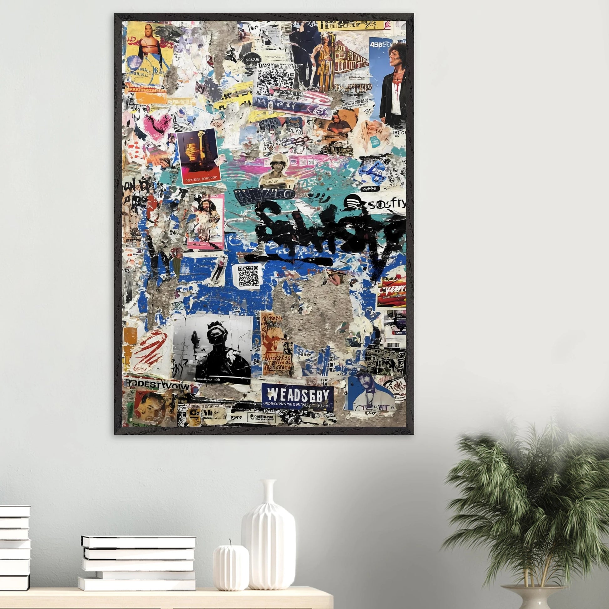 Le Mur Affiché — tableau encadré bois — vue 16 — art mural STNCL