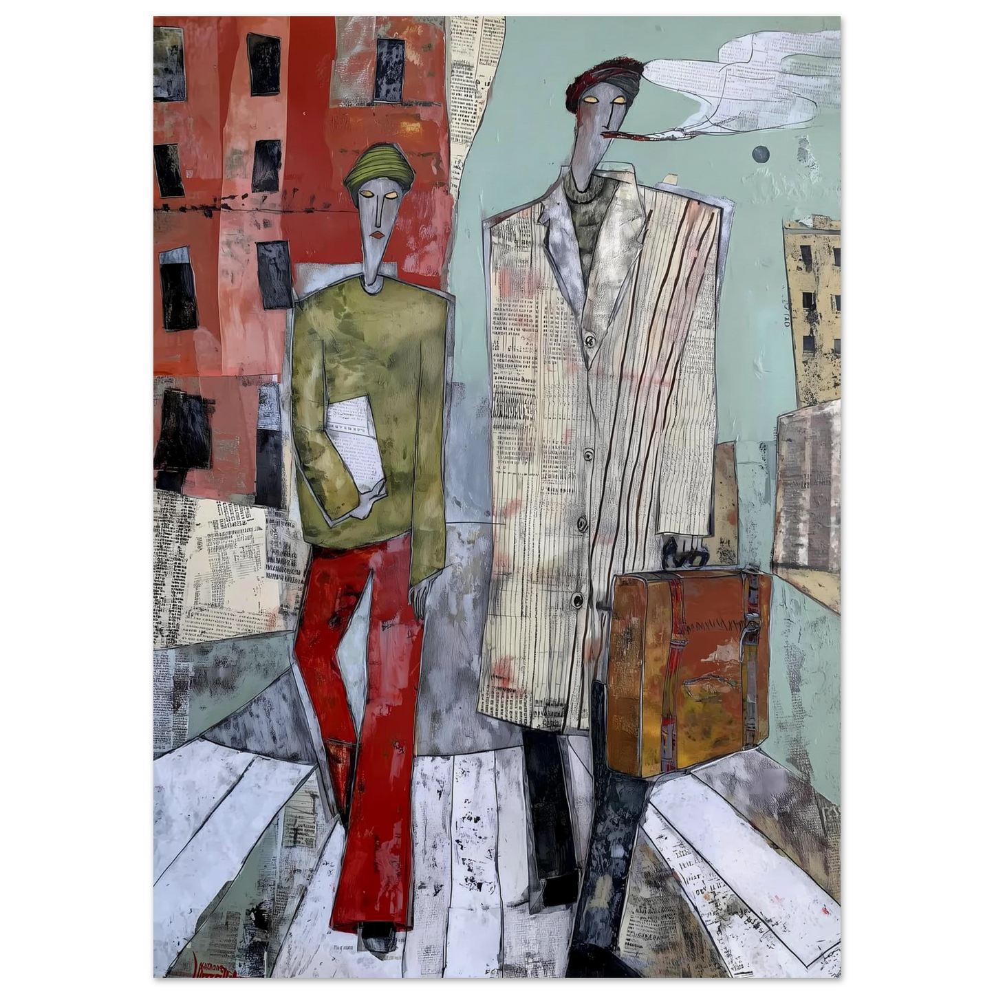 Les Voyageurs — affiche d'art — vue 5 — art mural STNCL