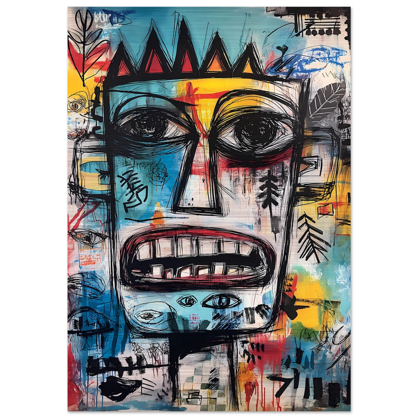 Roi Primitif — tableau aluminium — art mural STNCL