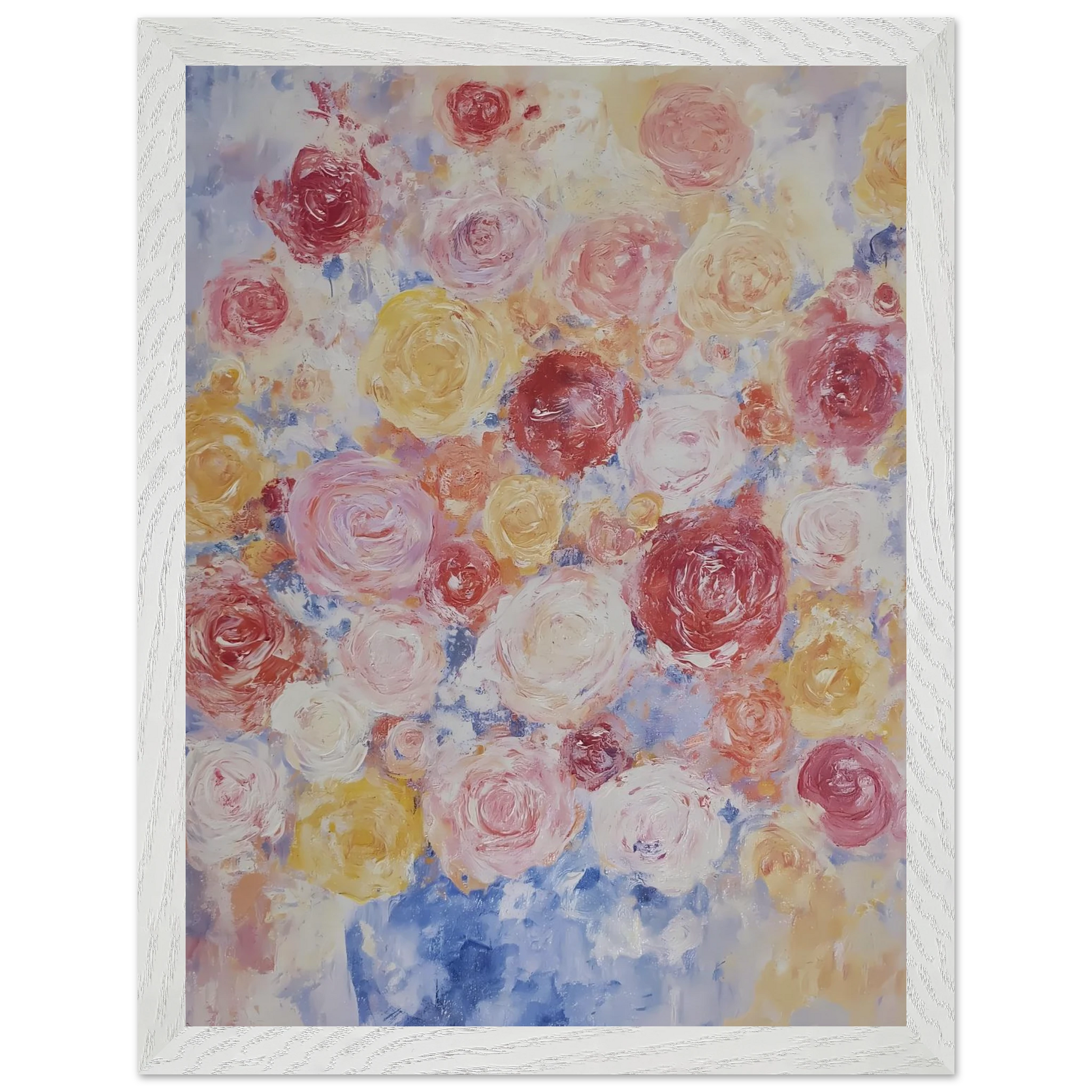Brassée de Roses — tableau encadré bois — vue 9 — art mural STNCL