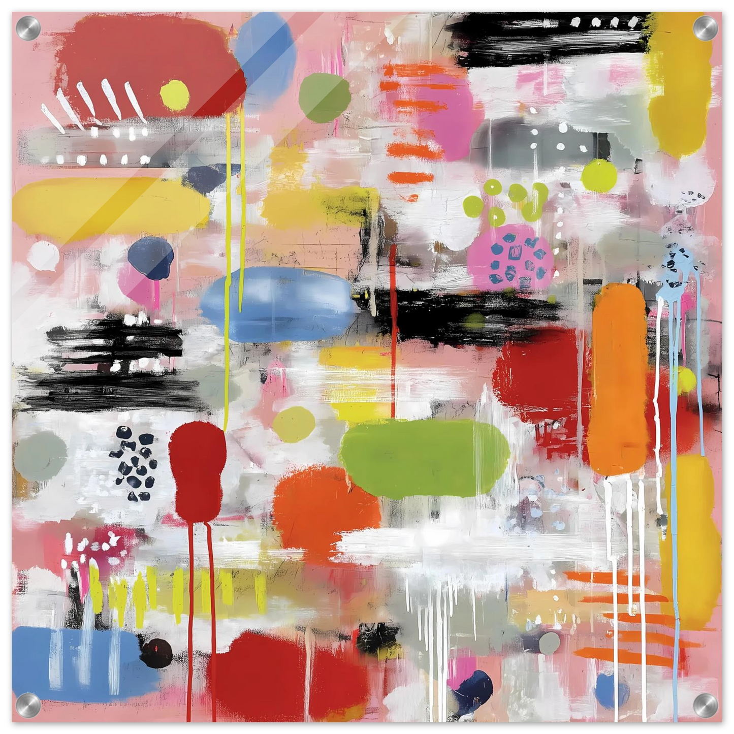 Confettis Suspendus — tableau plexiglas — art mural STNCL