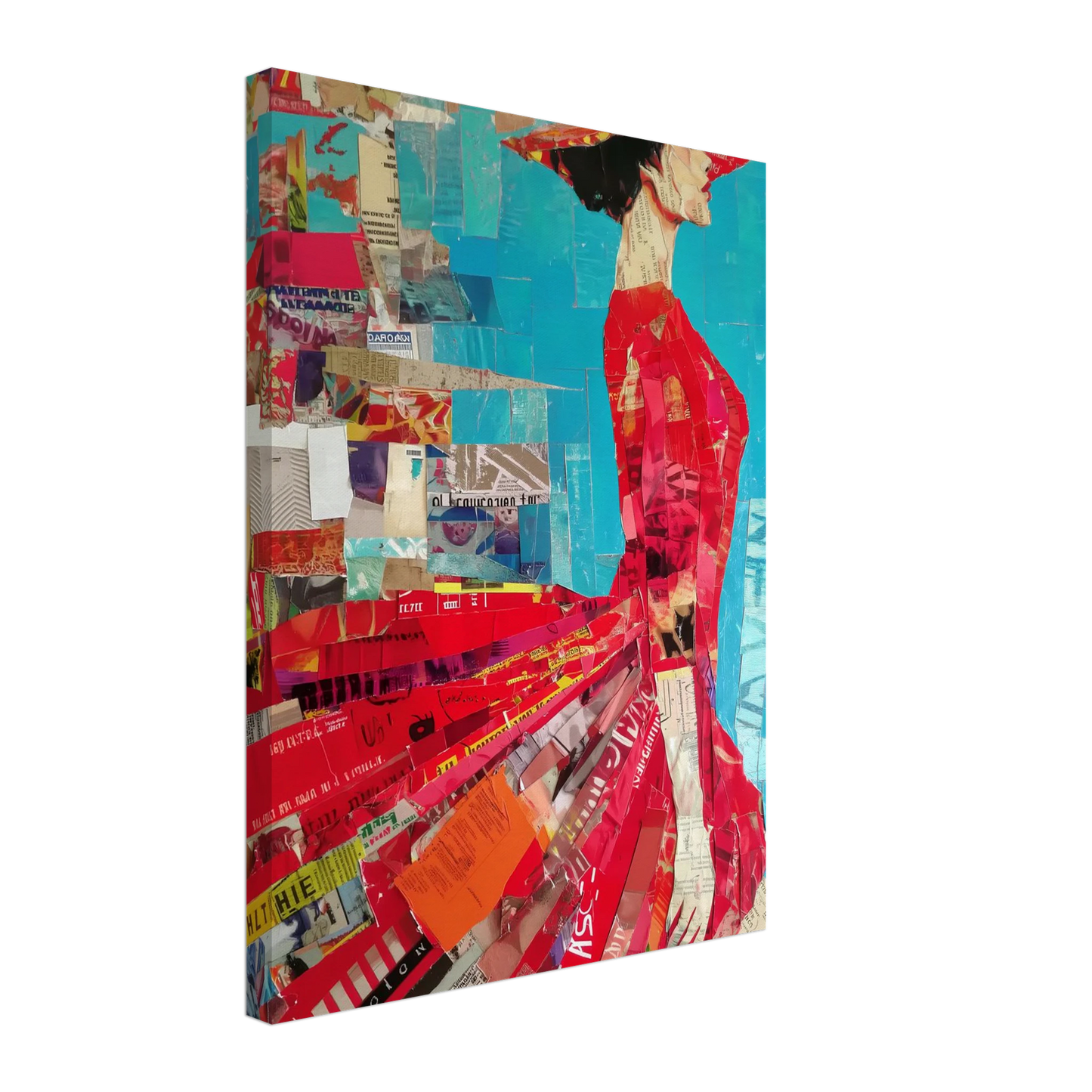 La Robe Rouge — tableau sur toile — vue 5 — art mural STNCL