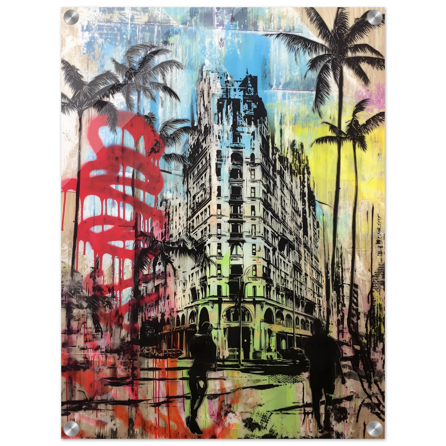 Tropique de Béton — tableau plexiglas — vue 4 — art mural STNCL