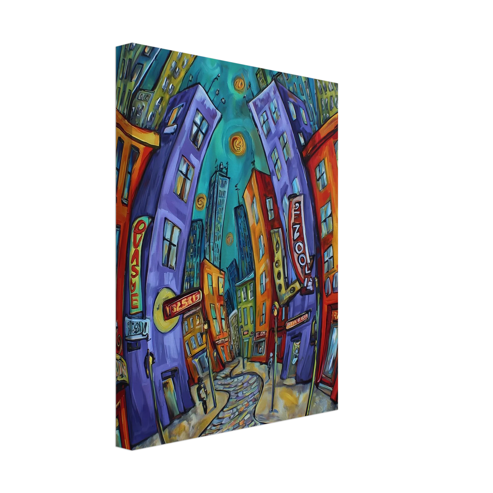 Ville Tourbillon — tableau sur toile — vue 4 — art mural STNCL