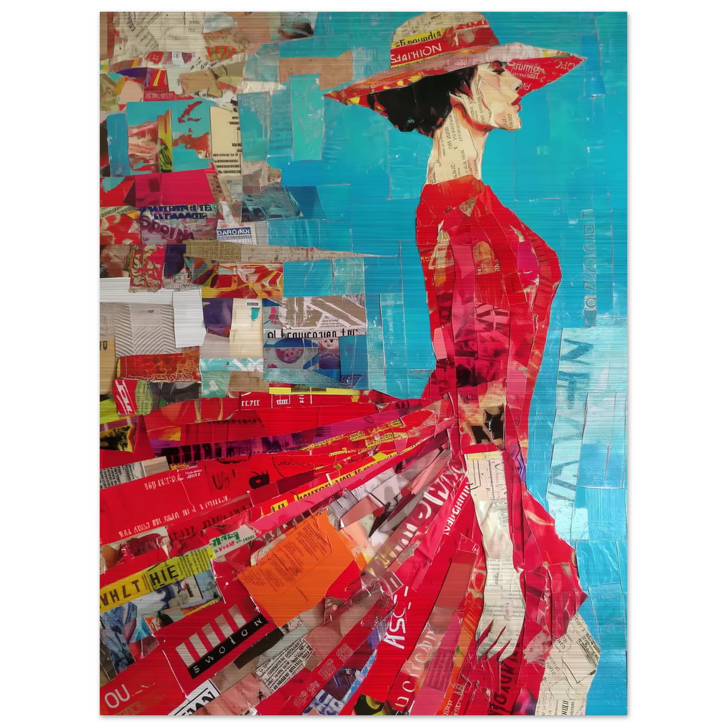 La Robe Rouge — tableau aluminium — vue 5 — art mural STNCL