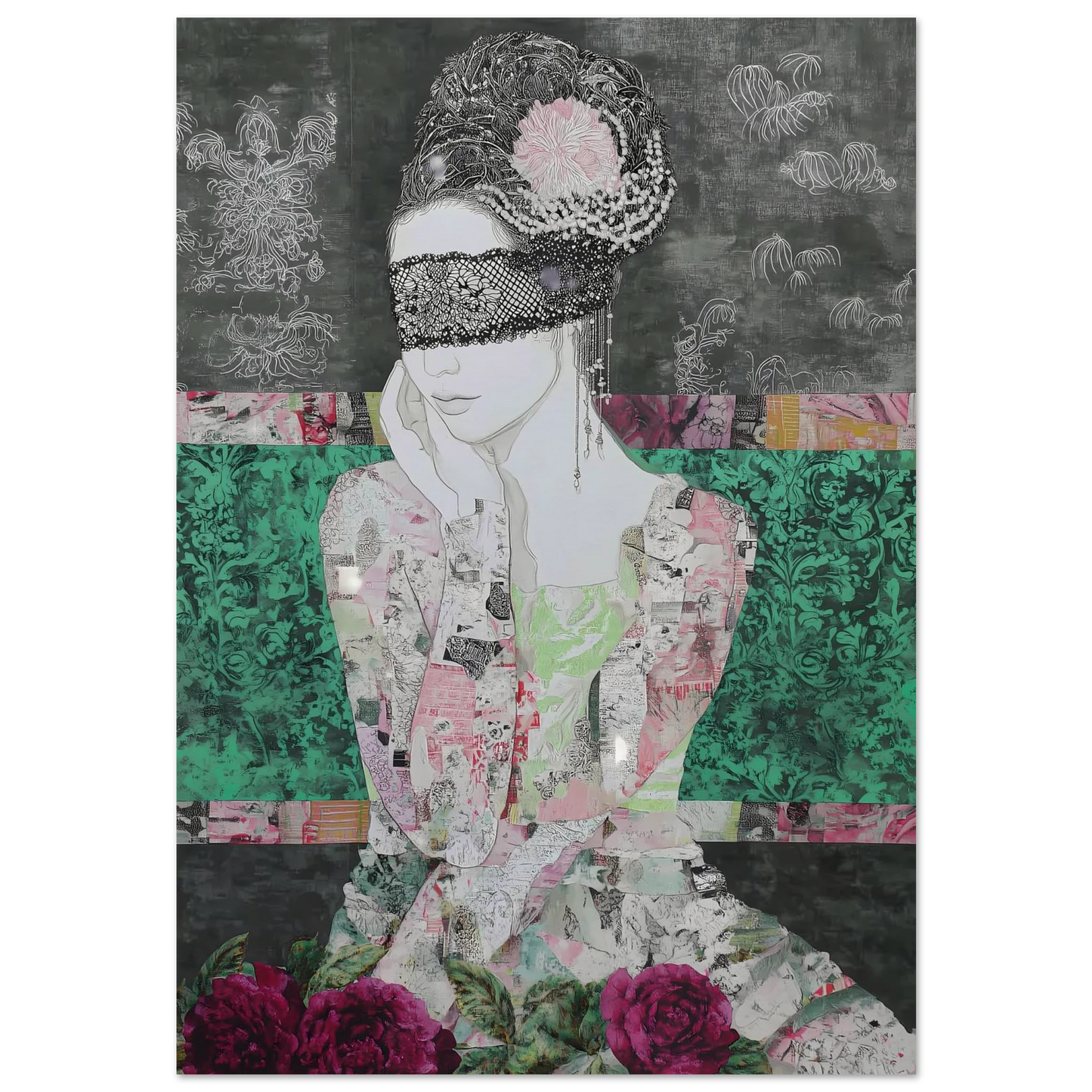 Dame de Dentelle — affiche d'art — art mural STNCL