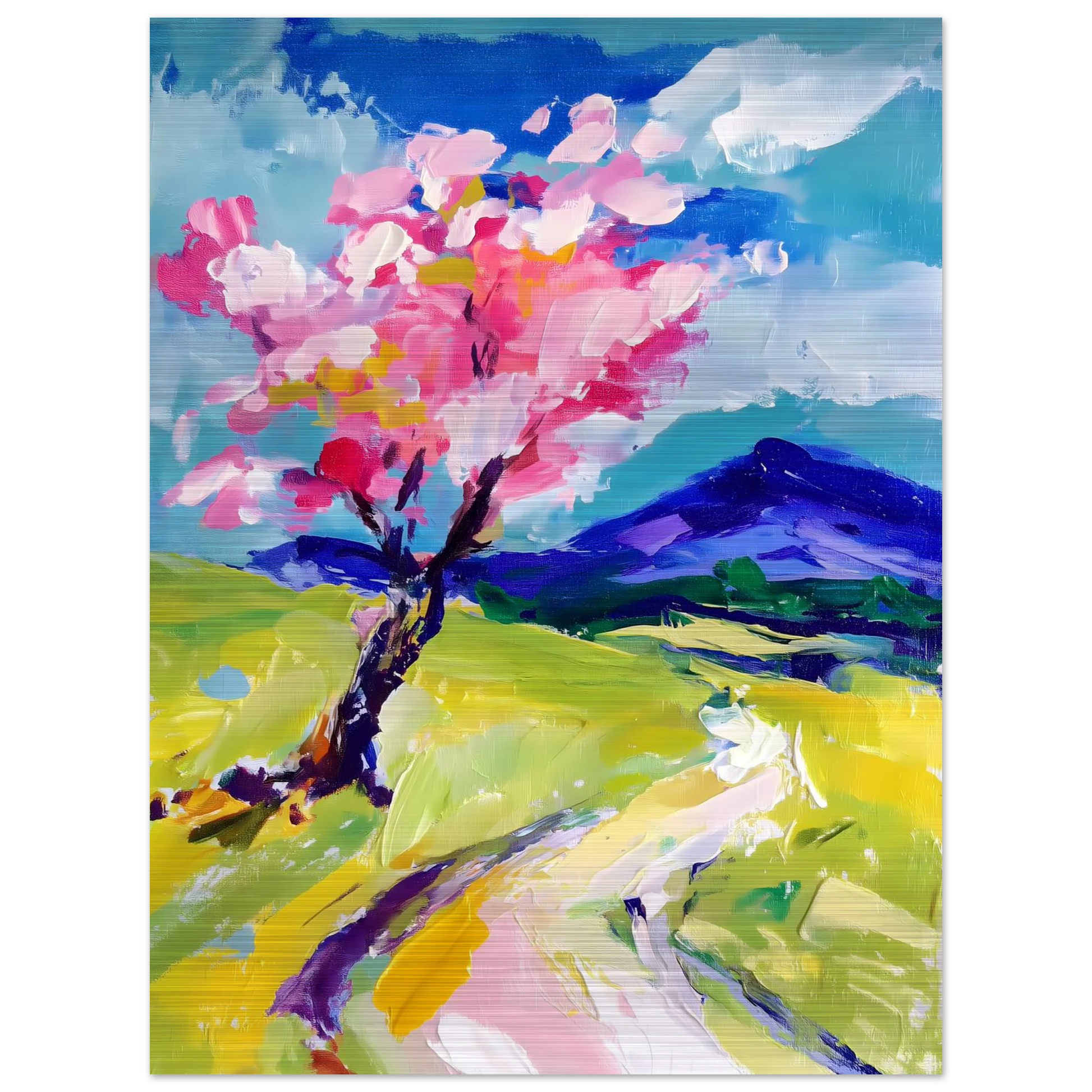 L'Arbre en Fleurs — tableau aluminium — vue 5 — art mural STNCL