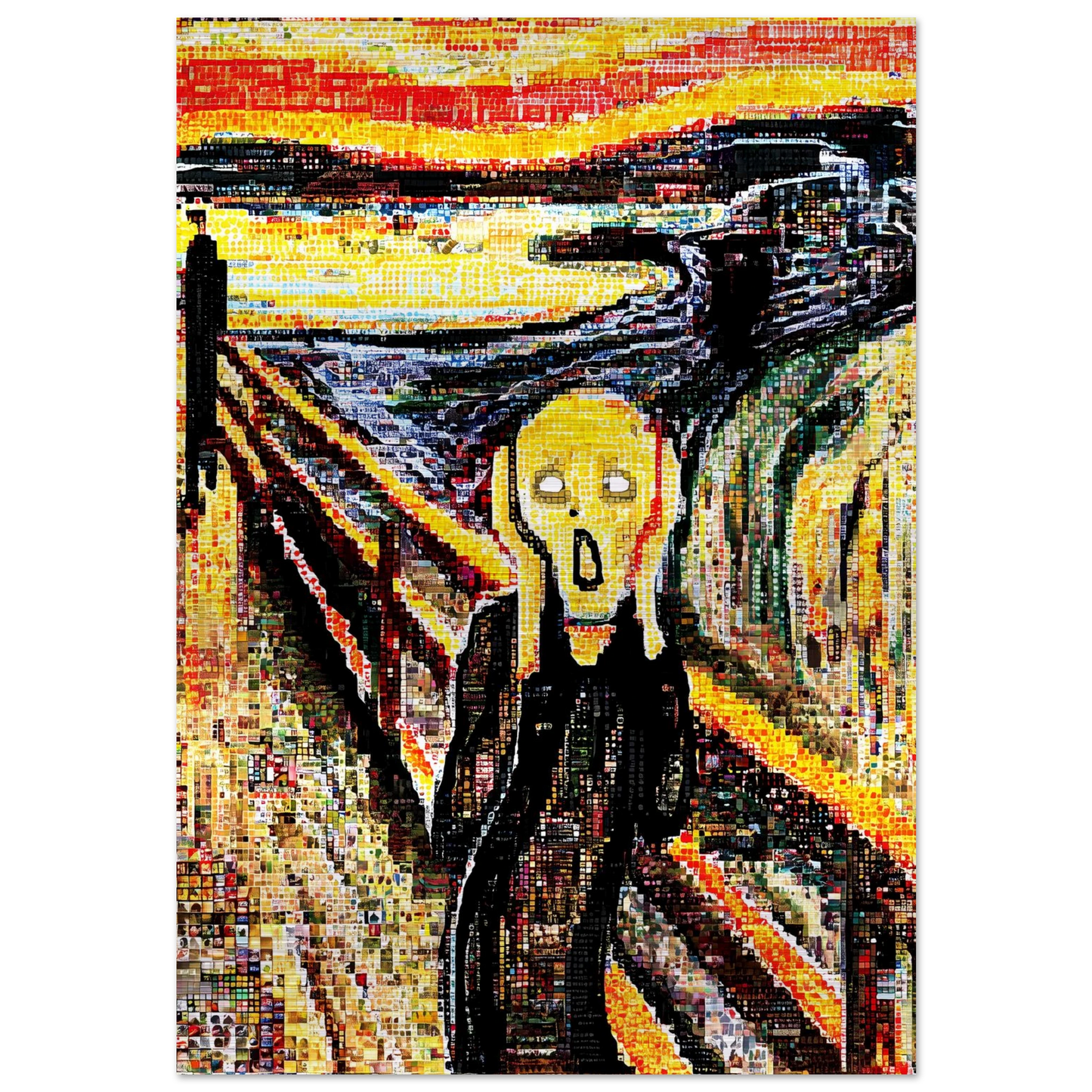 Le Cri en Mosaïque — tableau aluminium — art mural STNCL