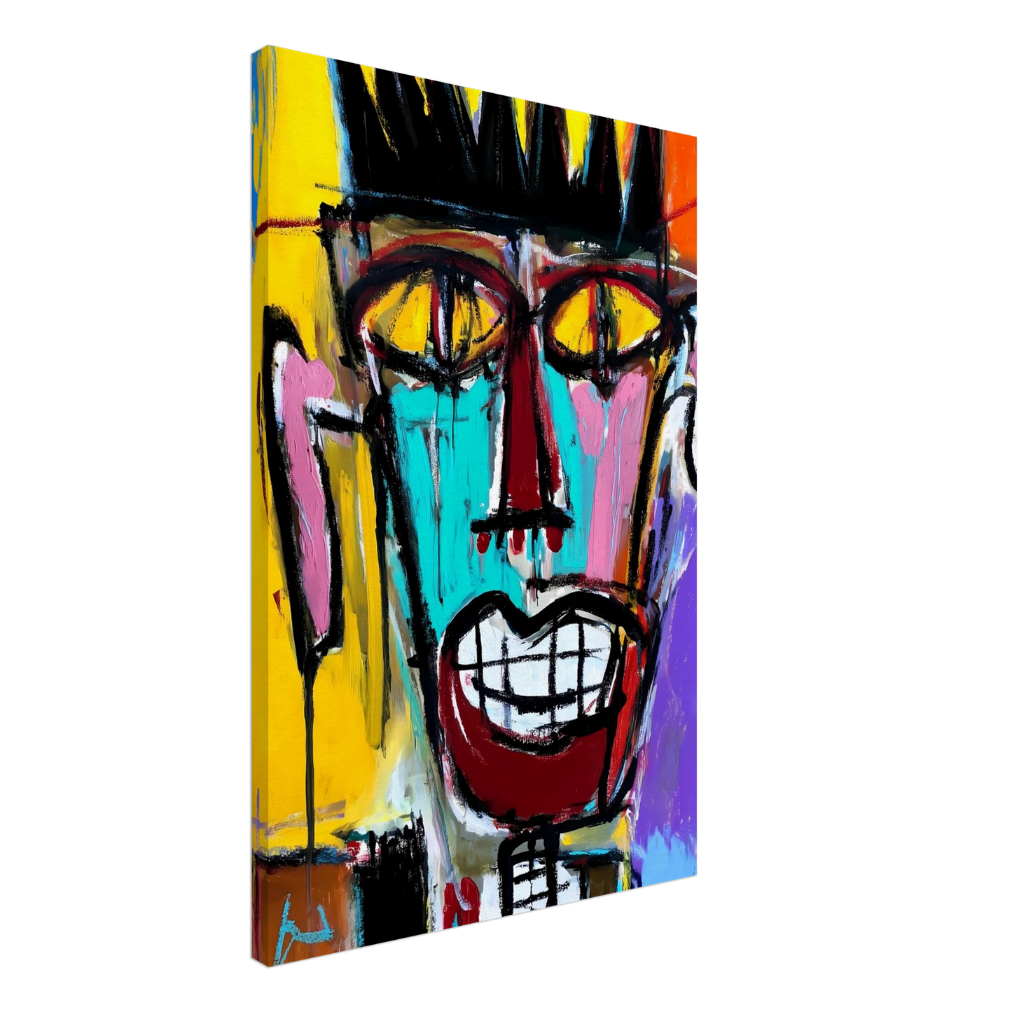 Sourire Carnassier — tableau sur toile — vue 2 — art mural STNCL