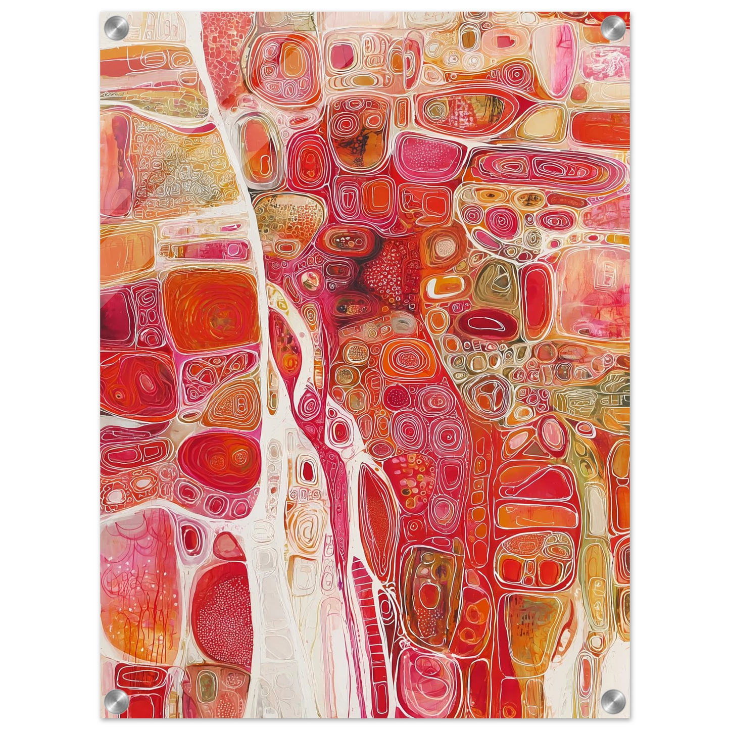Cellules — tableau plexiglas — vue 4 — art mural STNCL