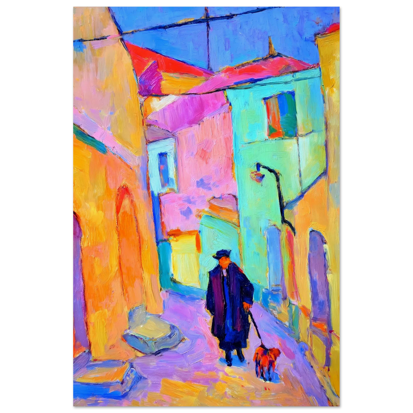 Le Promeneur en Bleu — affiche d'art — vue 4 — art mural STNCL