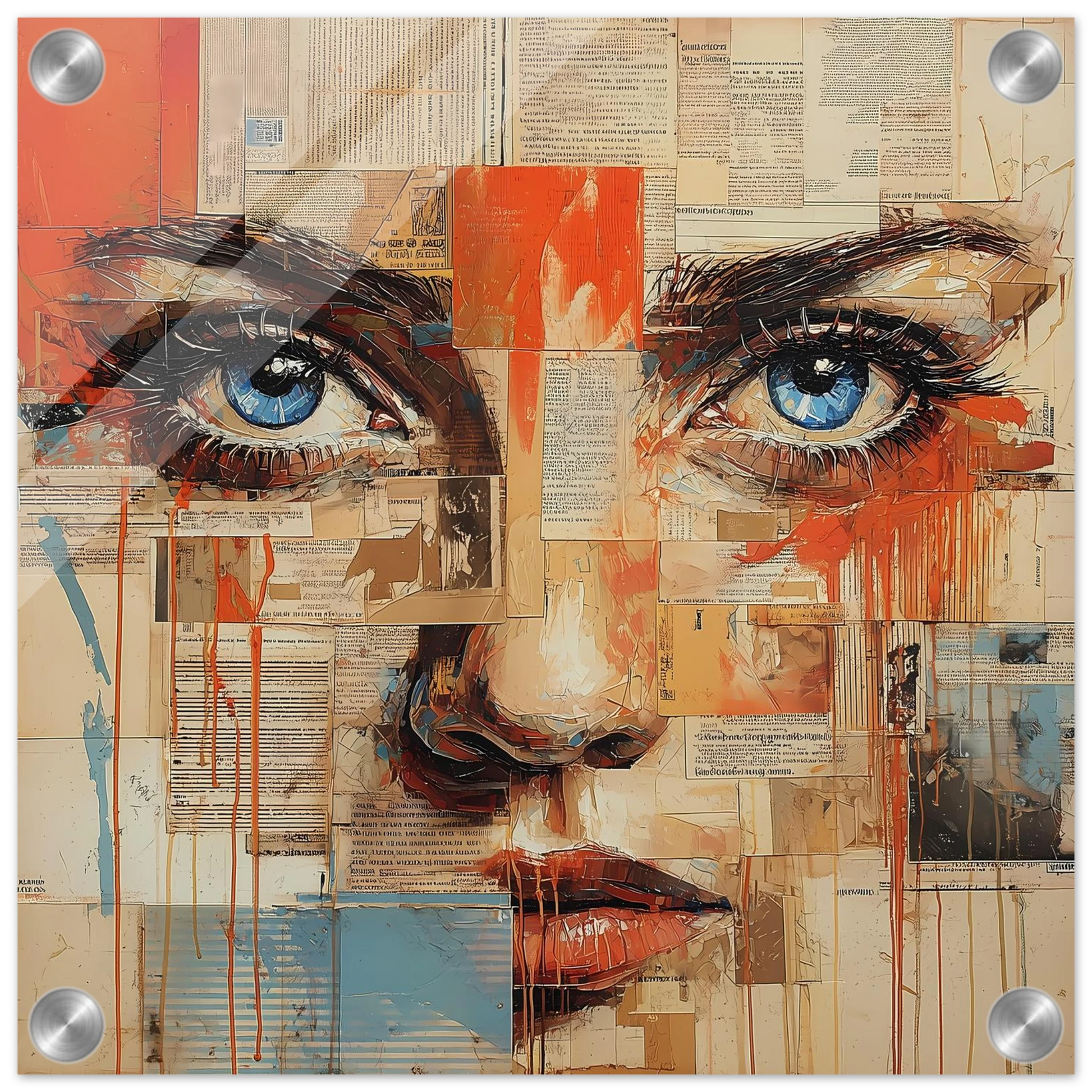 Sur les Pages — tableau plexiglas — vue 3 — art mural STNCL