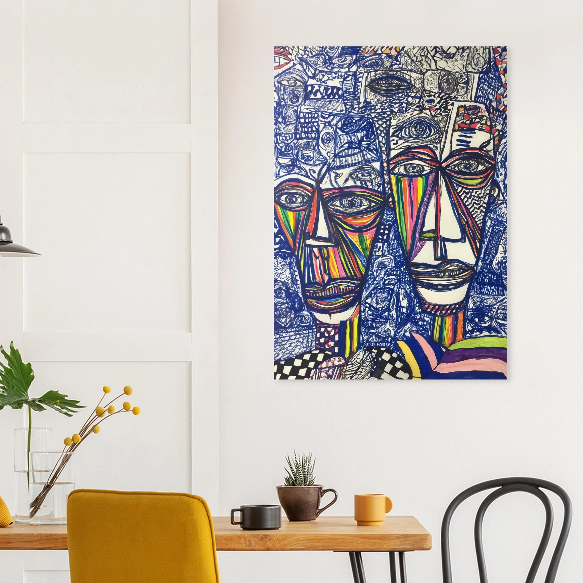 Deux Visages au Feutre — affiche d'art — vue 8 — art mural STNCL