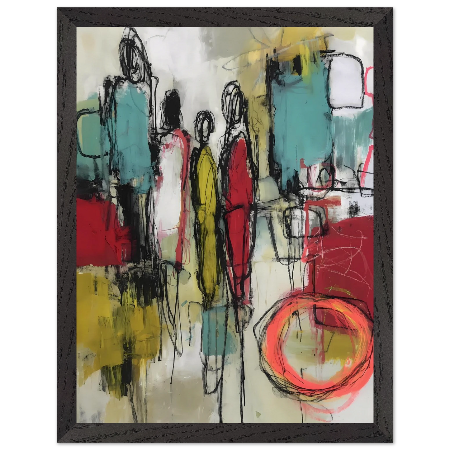 Sédiments d'un Été Brûlé — tableau encadré bois — vue 4 — art mural STNCL