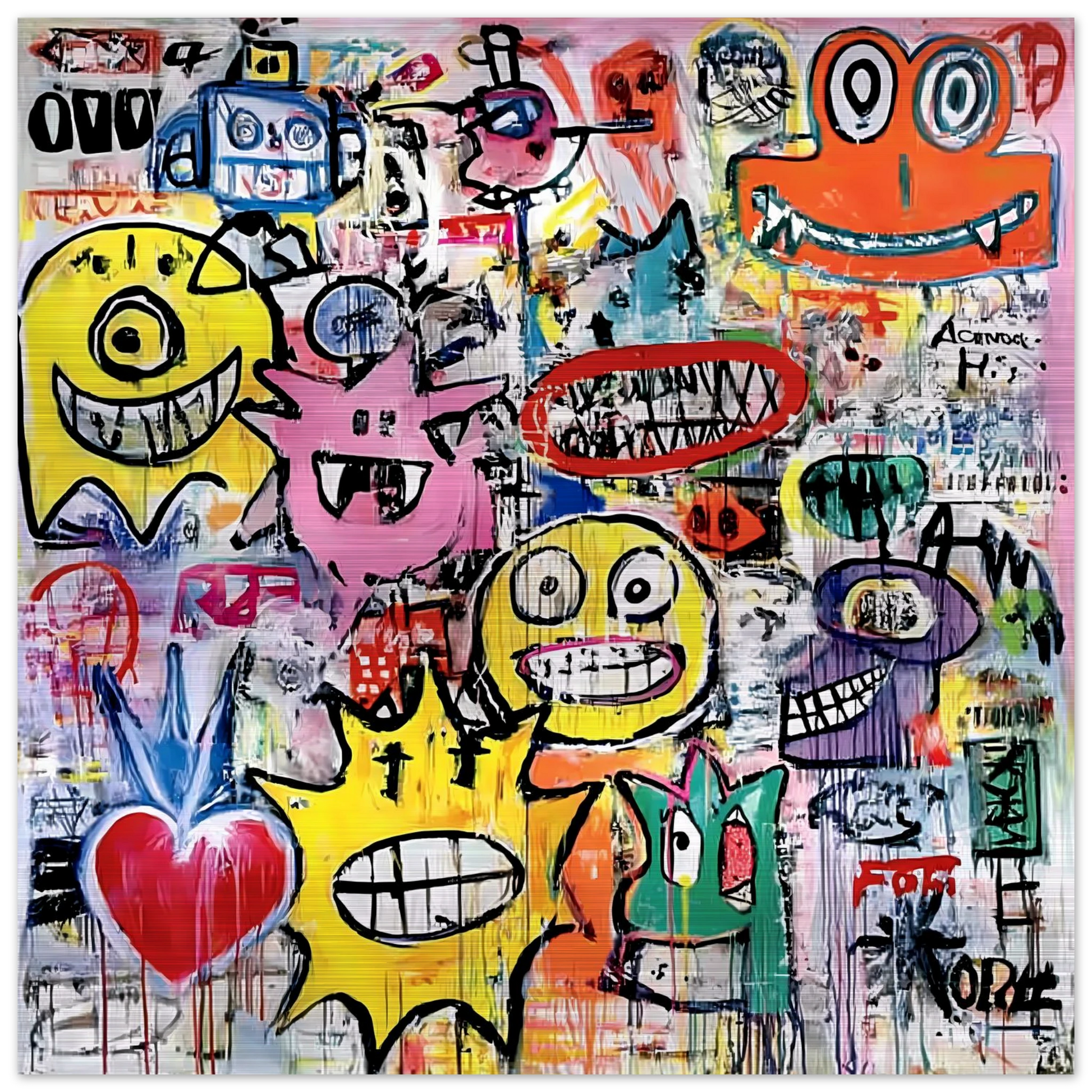 Le Mur aux Monstres — tableau aluminium — vue 4 — art mural STNCL