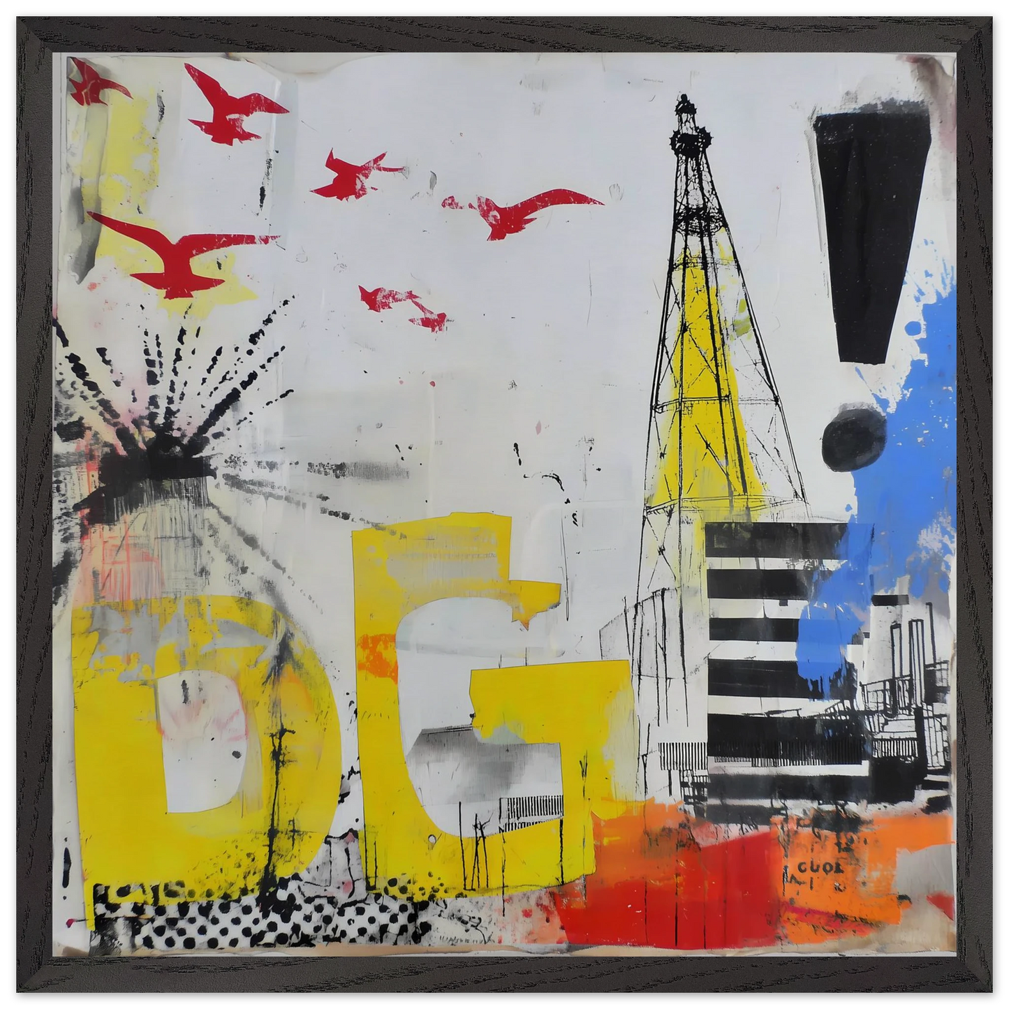 Le Grand Cri — tableau encadré bois — vue 8 — art mural STNCL