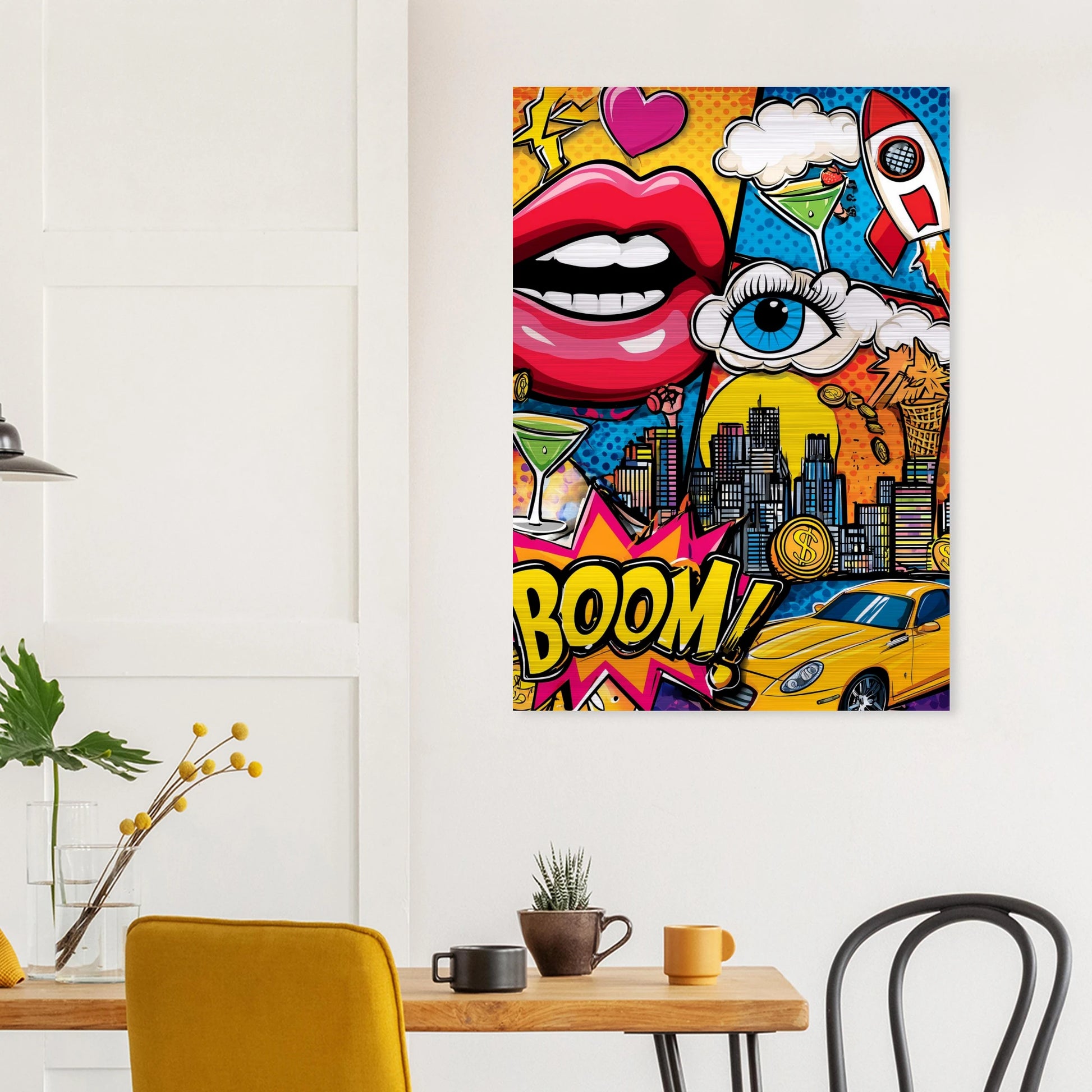 BOOM Pop Art — tableau aluminium — vue 8 — art mural STNCL