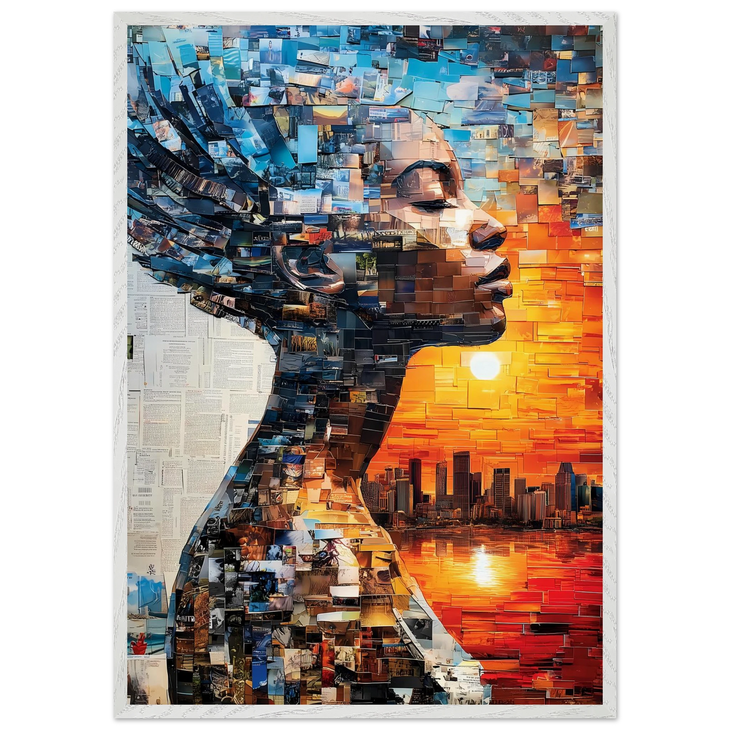 Horizon de Papier — tableau encadré bois — vue 5 — art mural STNCL