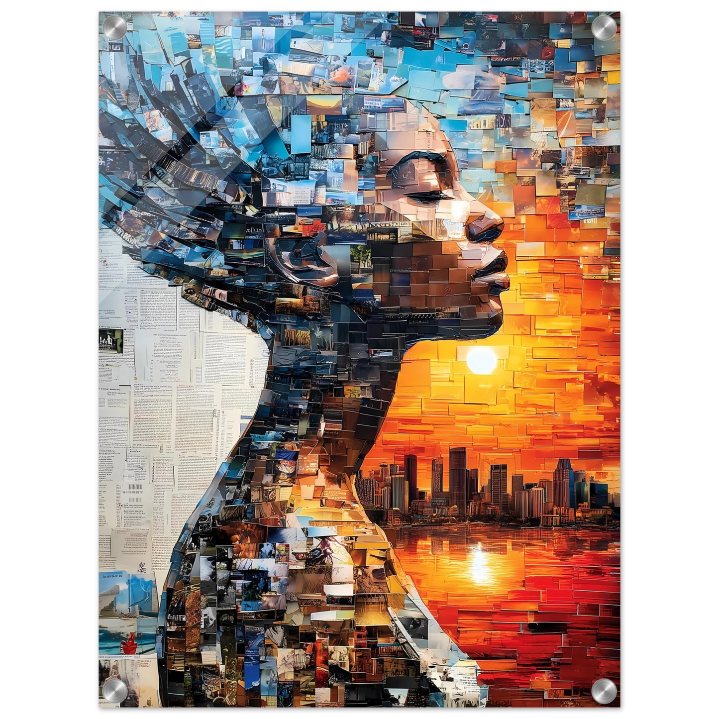 Horizon de Papier — tableau plexiglas — vue 4 — art mural STNCL