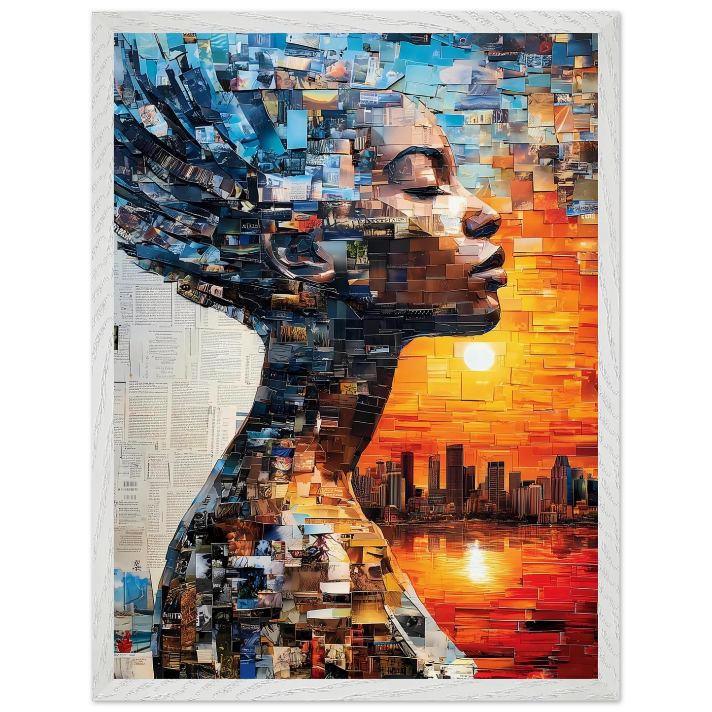 Horizon de Papier — tableau encadré bois — vue 8 — art mural STNCL
